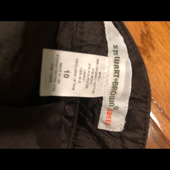 Stewart + Brown Green silk lined cotton/wool pant - Picture 4 of 8